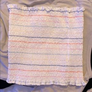 white pink and blue stripes tube top
